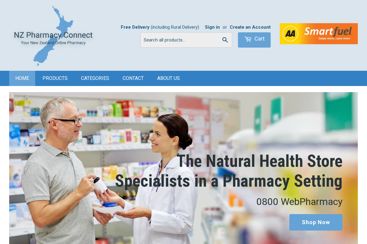 nzpharmacyconnect.co.nz homepage screenshot