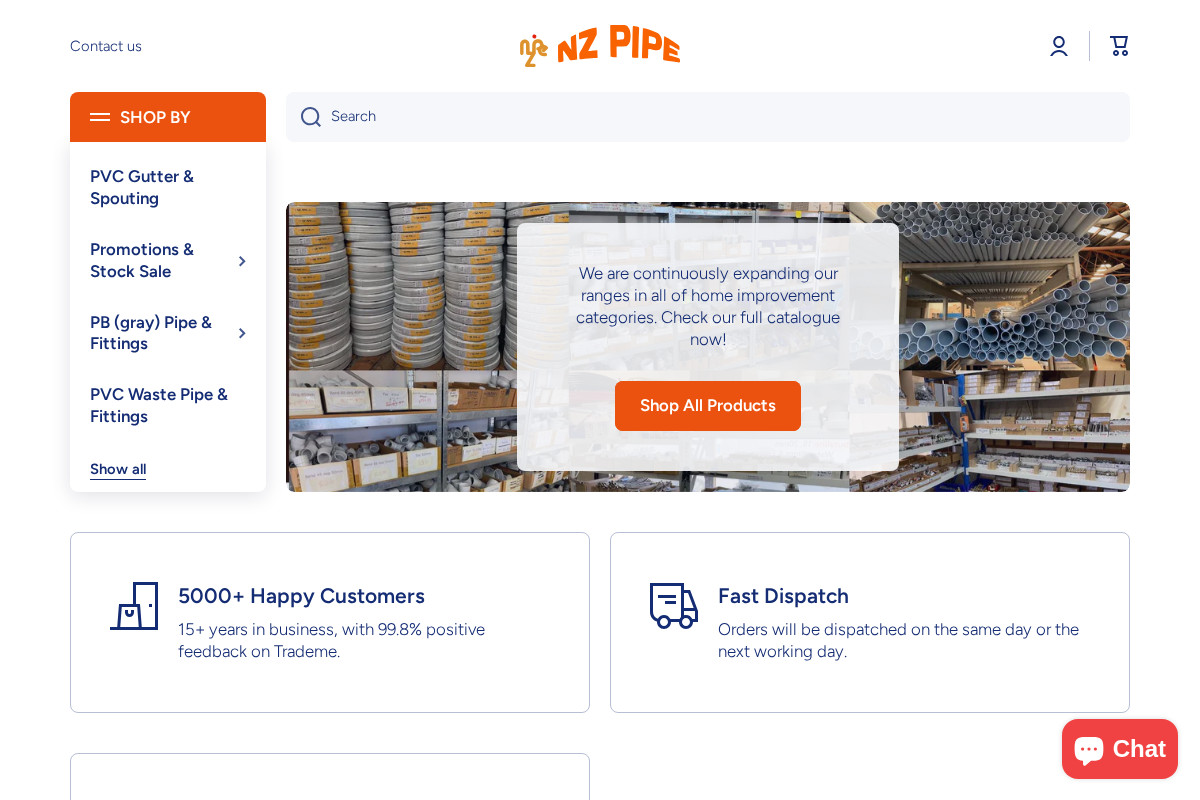 NZ Pipe homepage screenshot