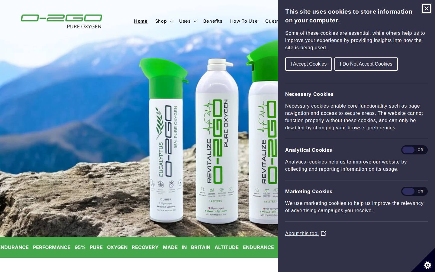 o-2go.com homepage screenshot