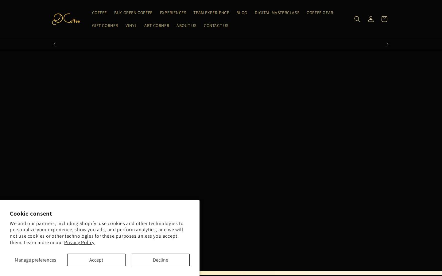 o.coffee homepage screenshot