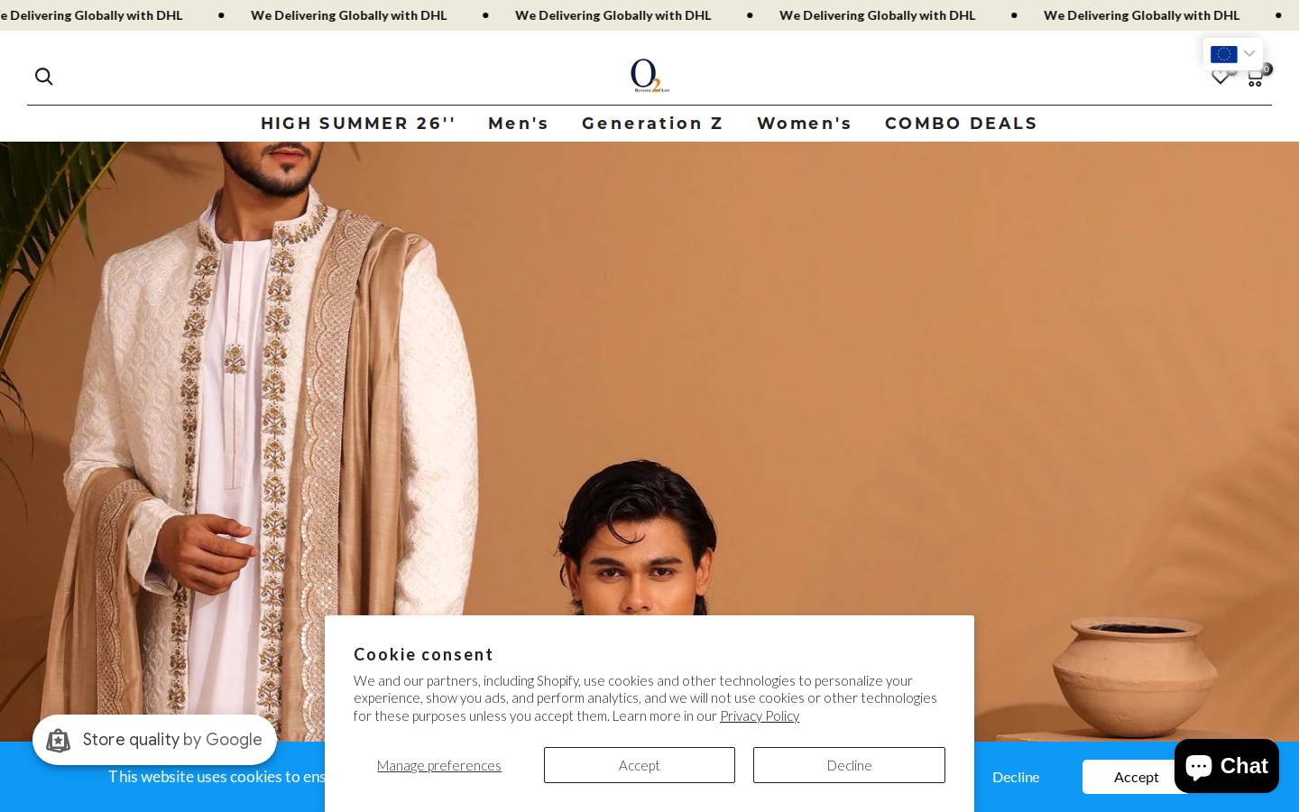 o2fashions.com homepage screenshot