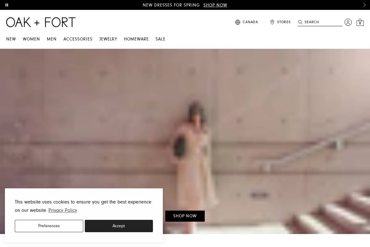 Oakandfort homepage screenshot