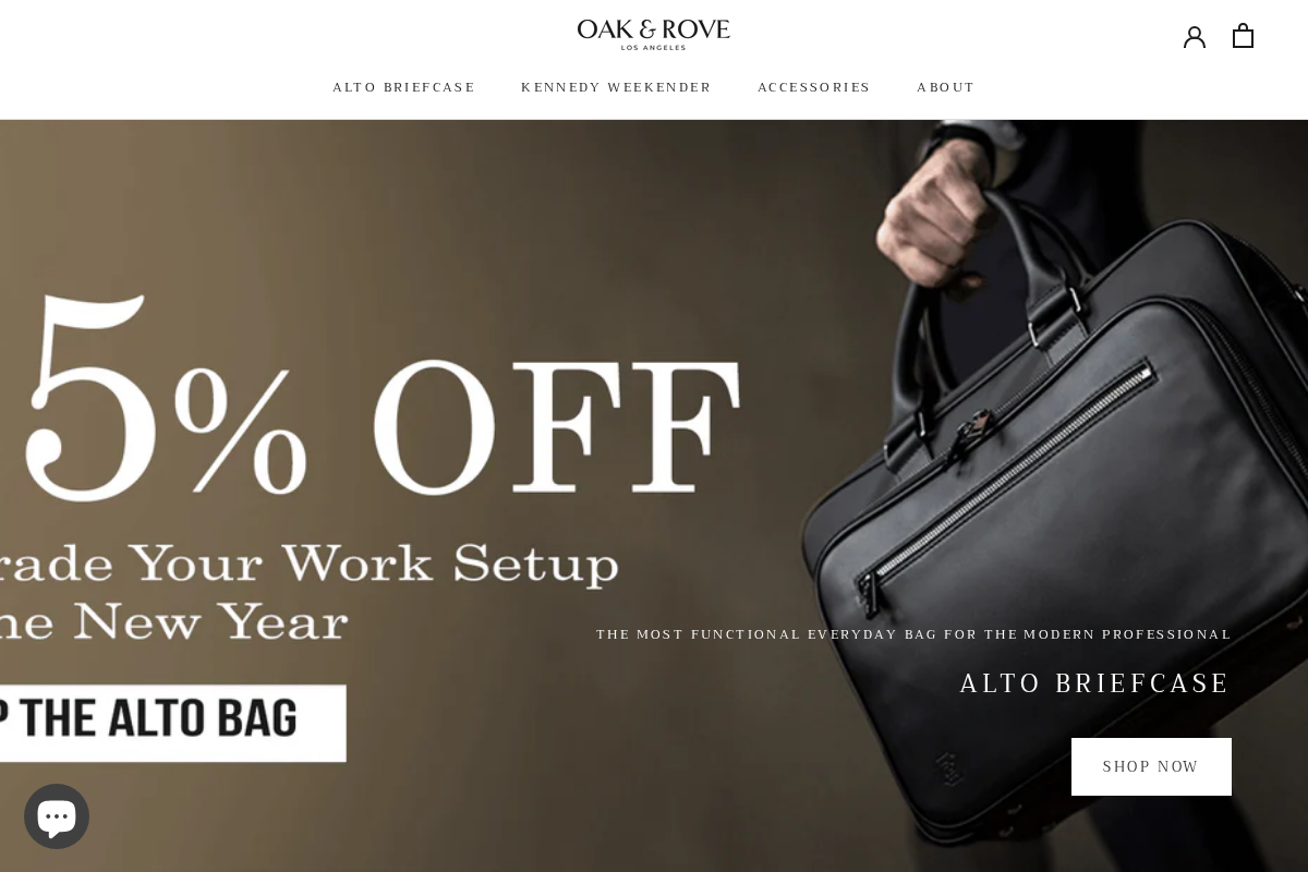 Oak & Rove homepage screenshot
