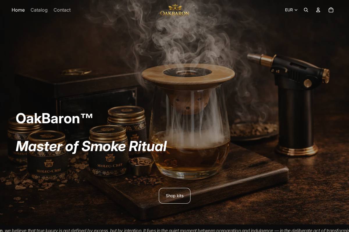 oakbaron.com homepage screenshot