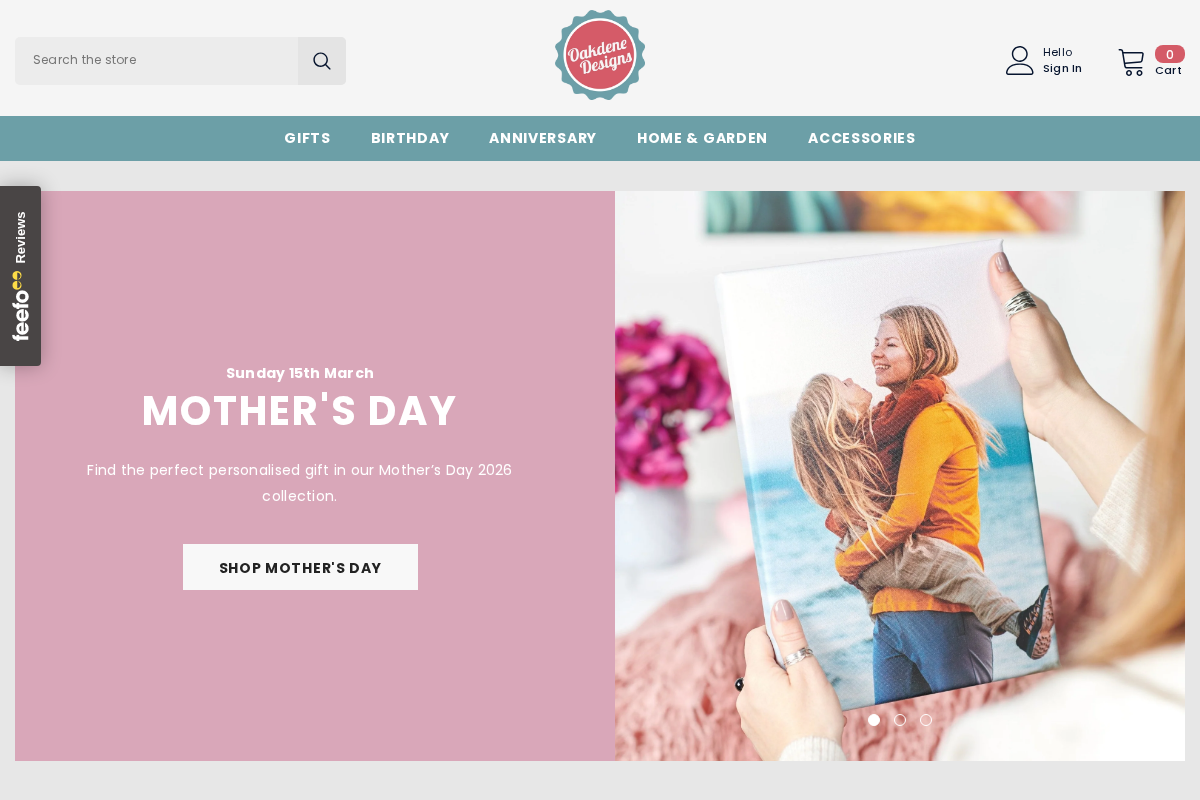 Oakdene Designs homepage screenshot