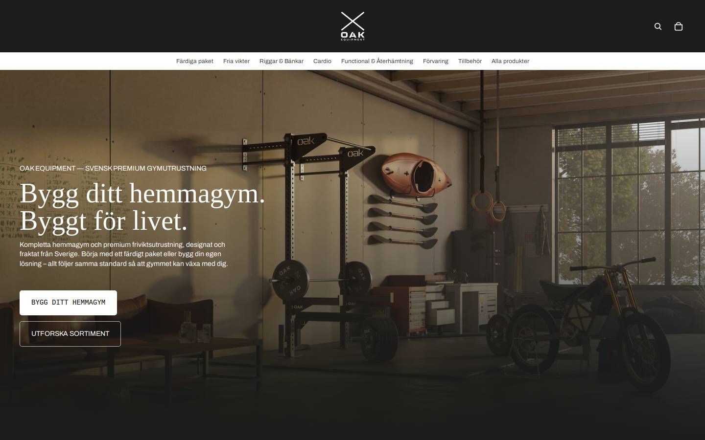 oakequipment.com homepage screenshot