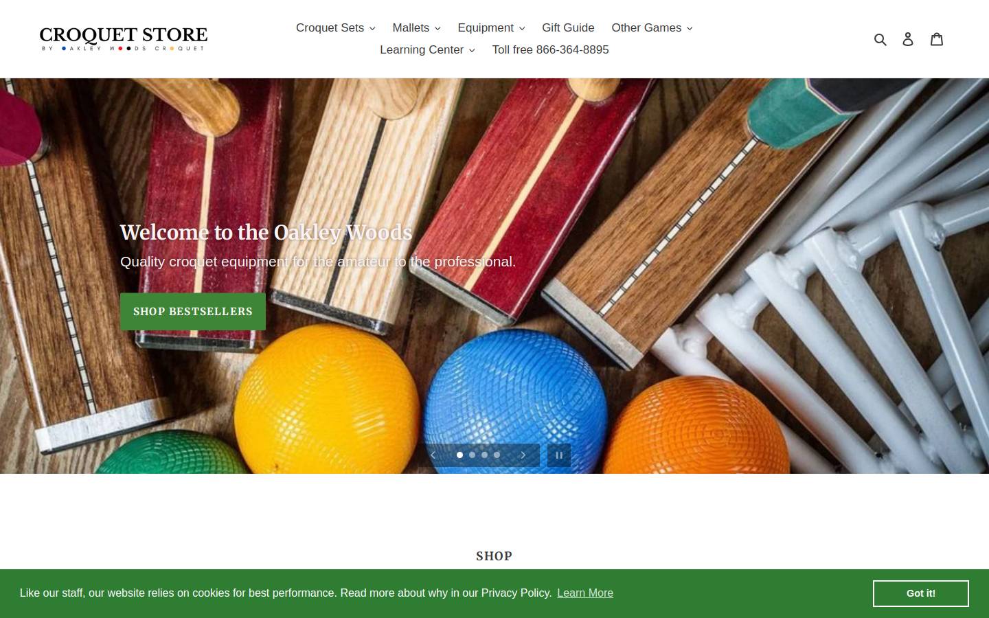 oakleywoods.com homepage screenshot