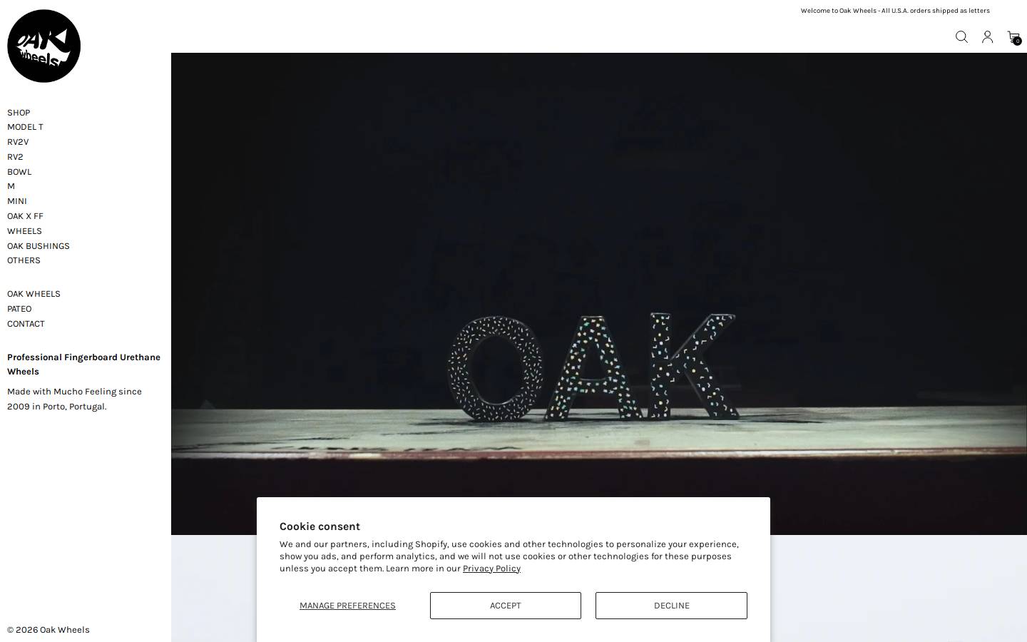 oakwheels.com homepage screenshot