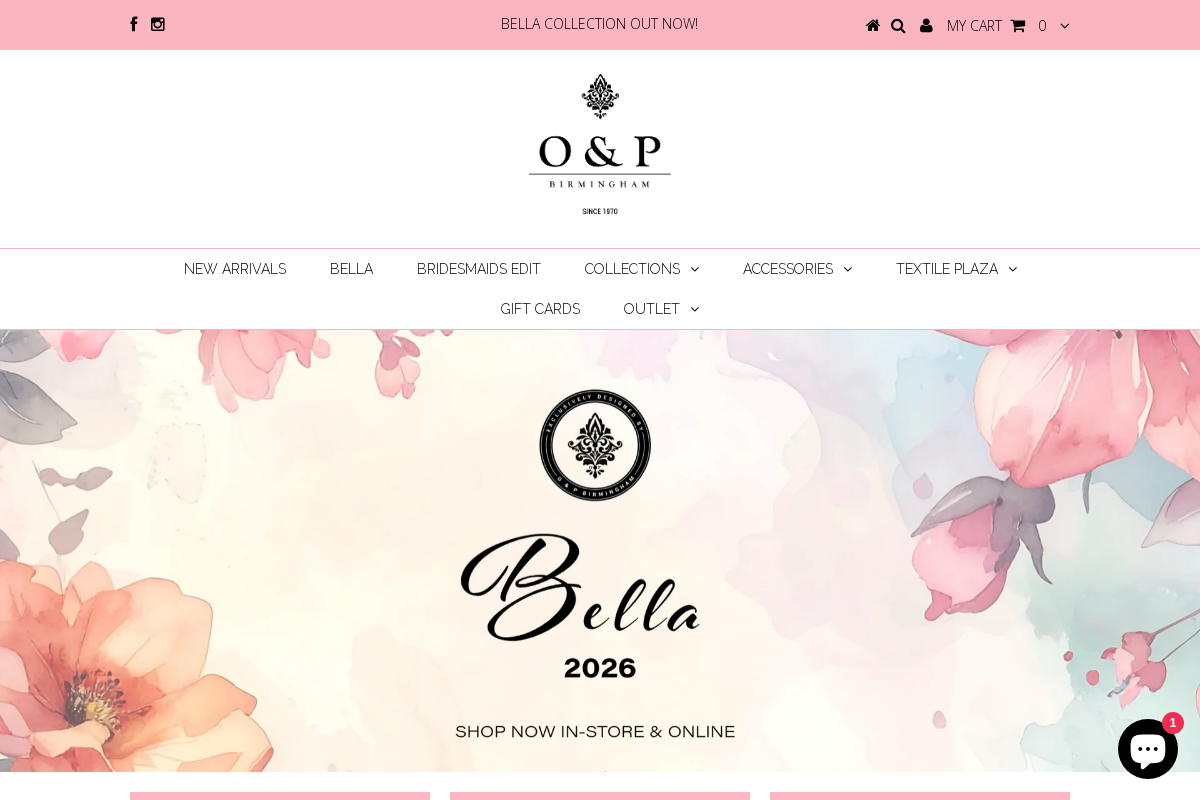 O & P homepage screenshot