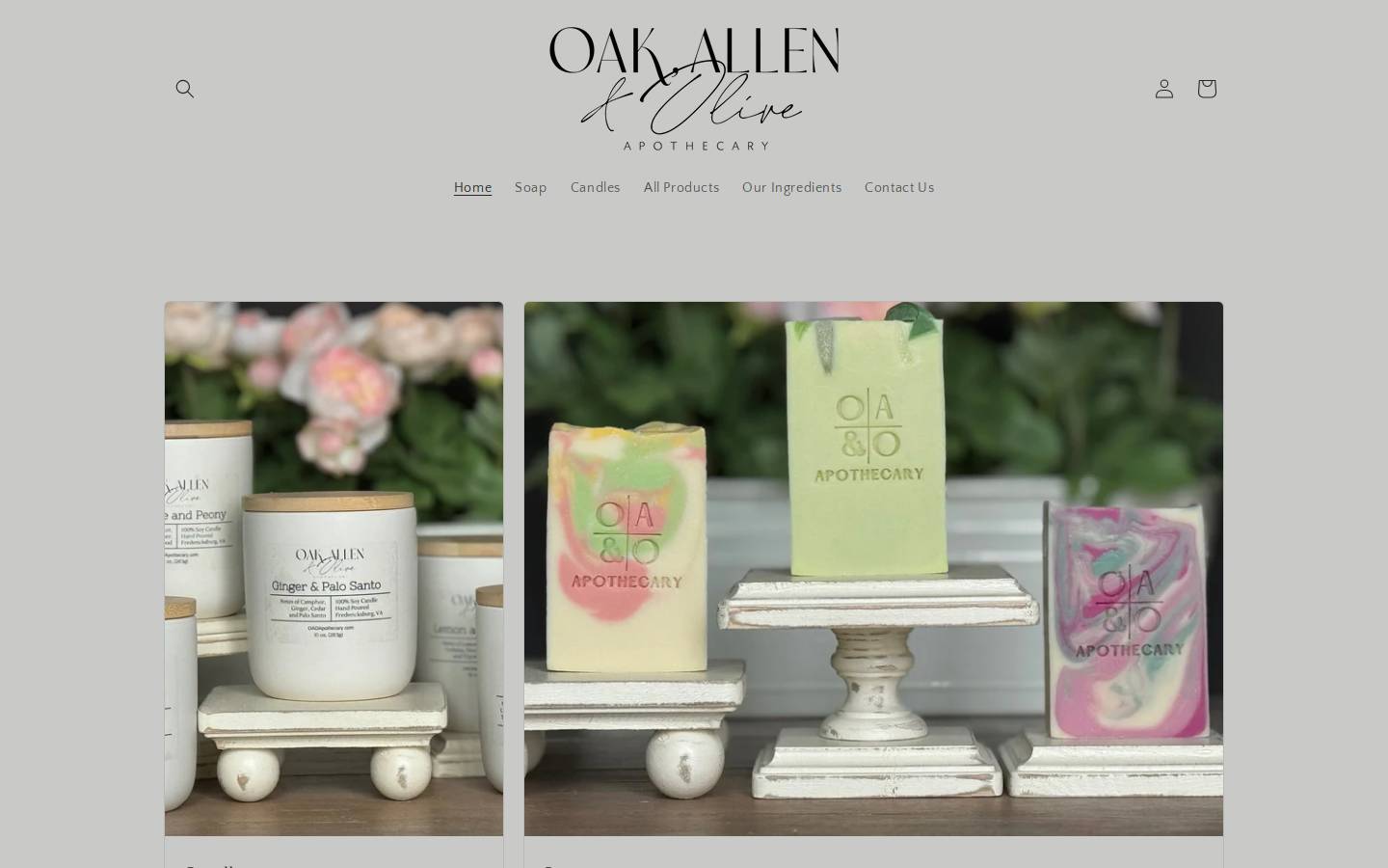 oaoapothecary.com homepage screenshot