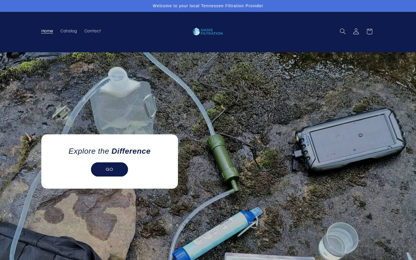 oasisfiltrationtn.com homepage screenshot