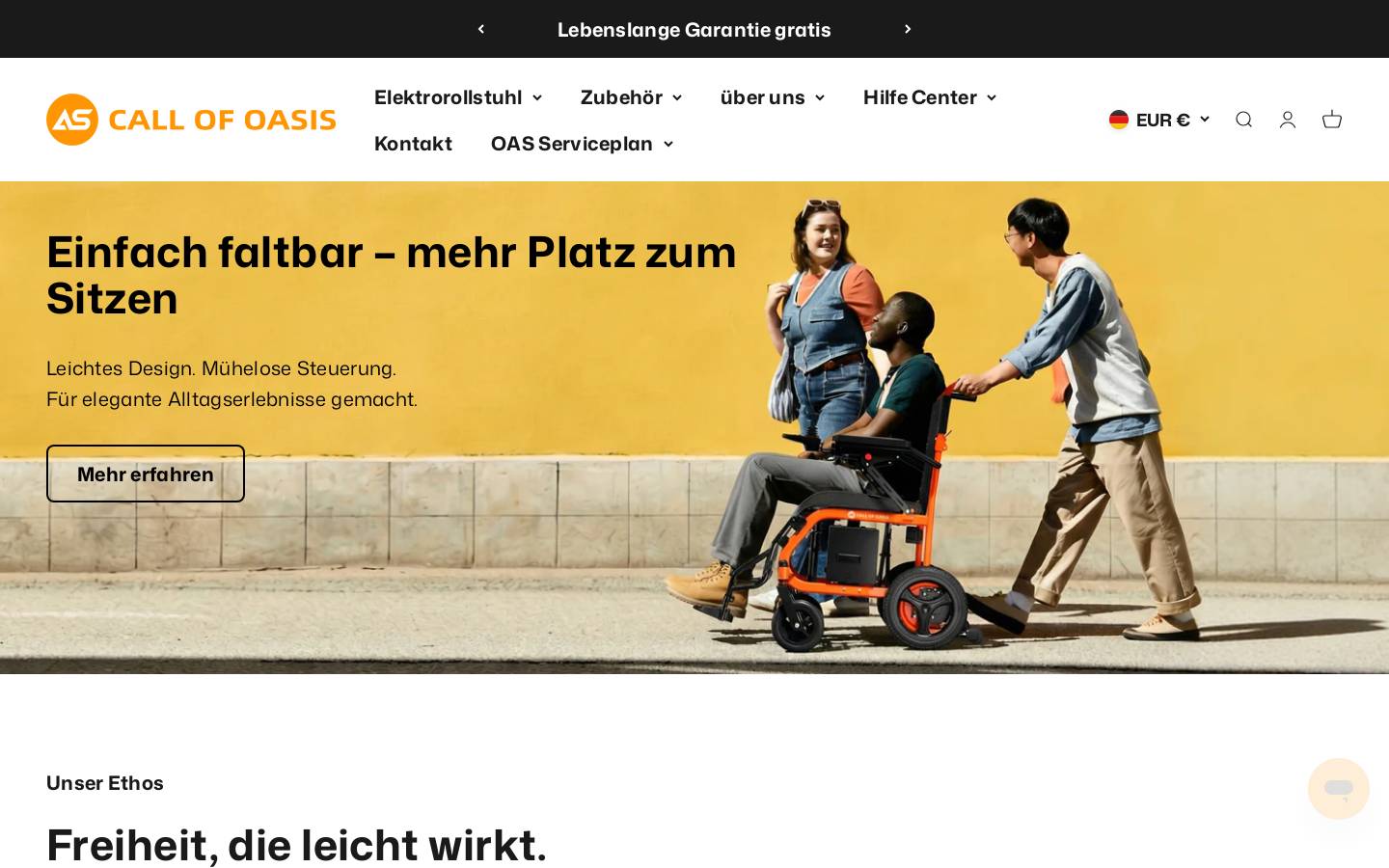 OASMOBILITY(Call of Oasis) homepage screenshot