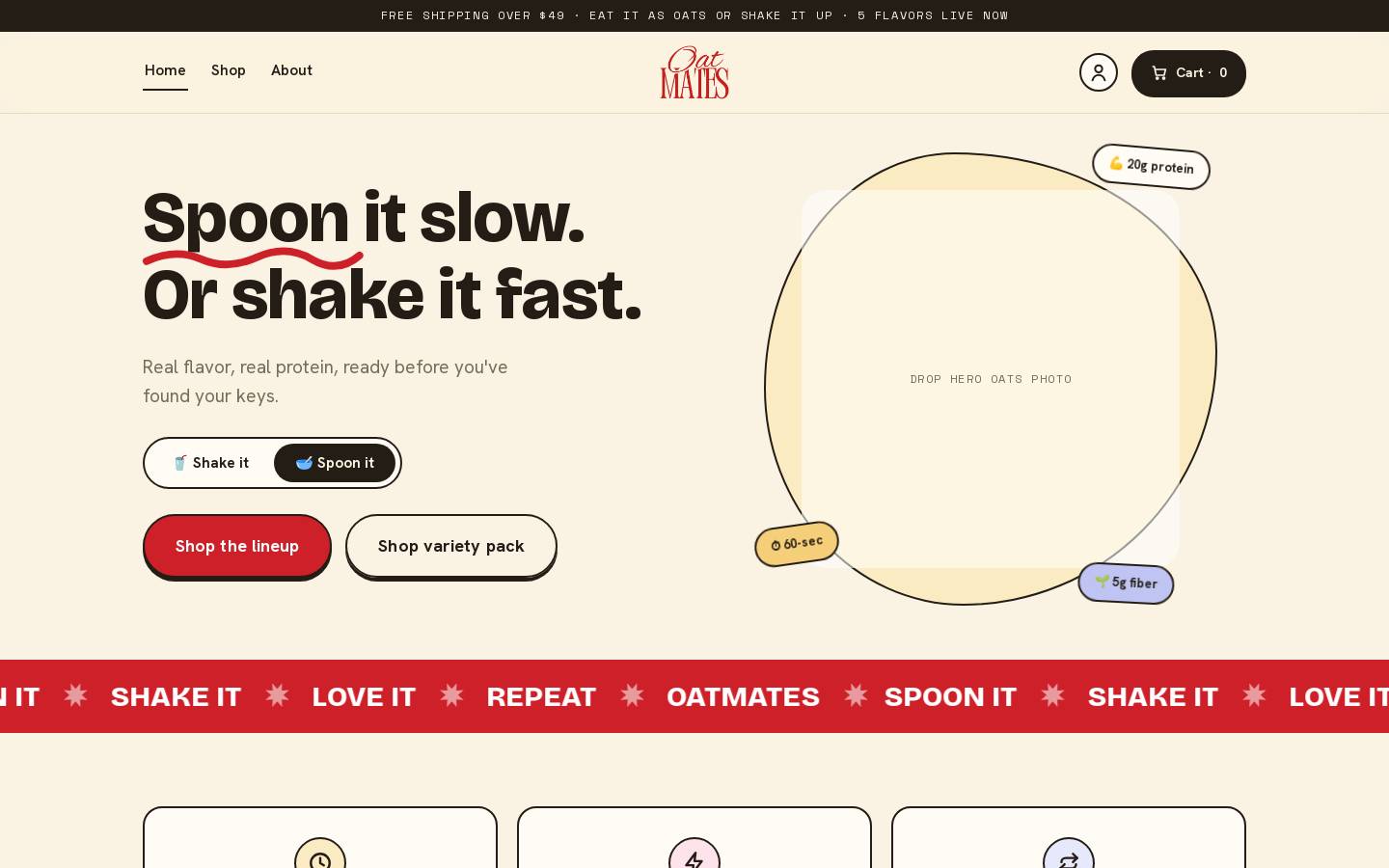 oatmates.com homepage screenshot