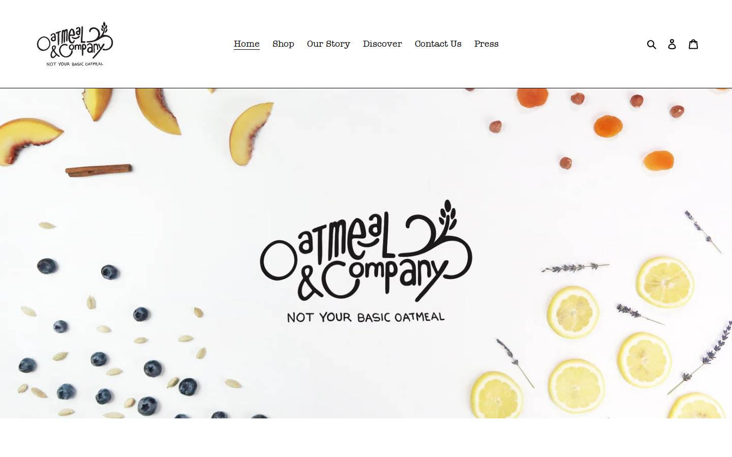 oatmealandcompany.com homepage screenshot