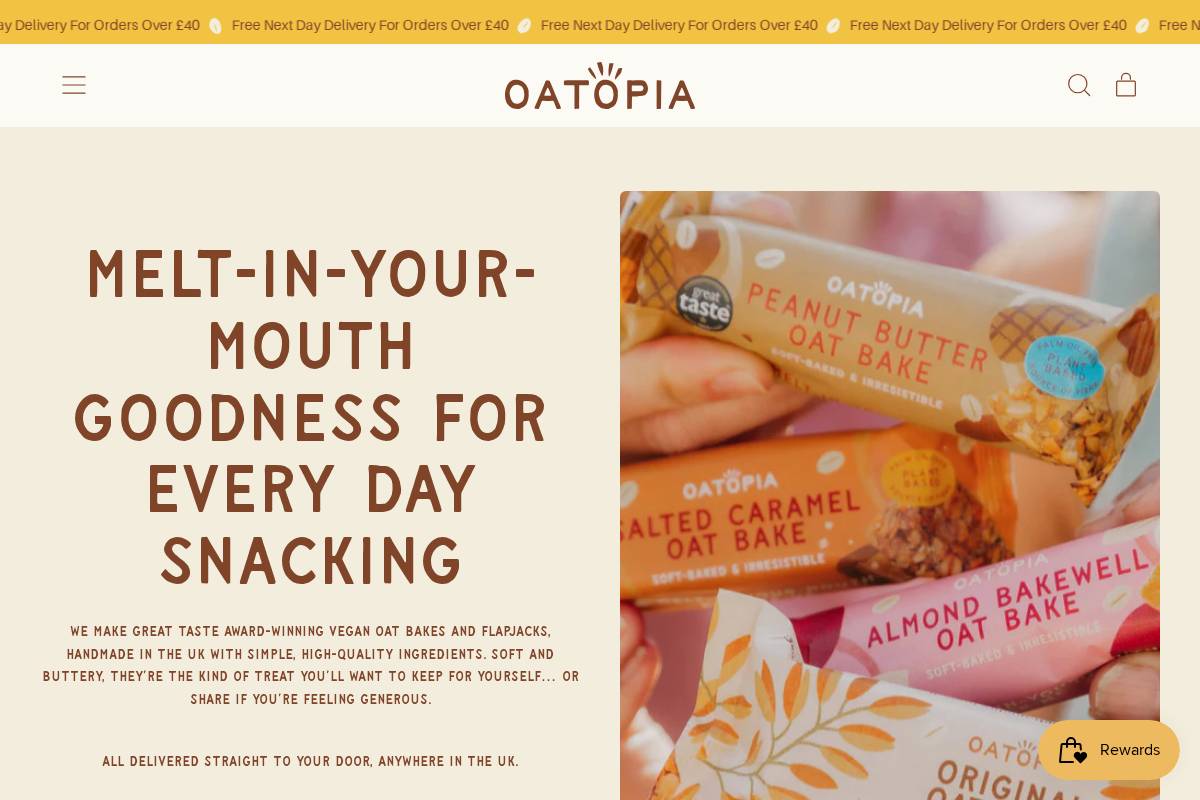 Oatopia homepage screenshot