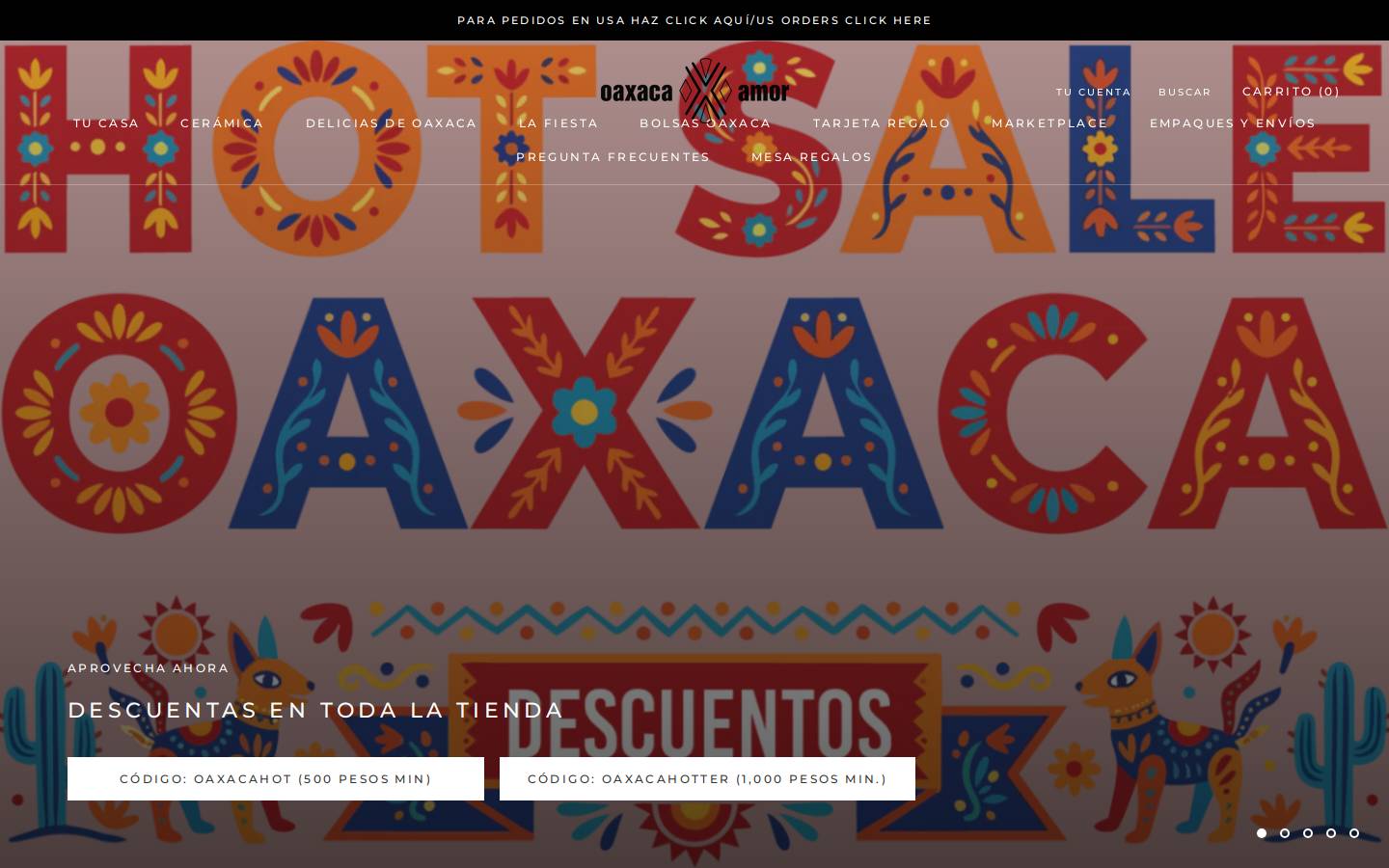 oaxacaxamor.com homepage screenshot