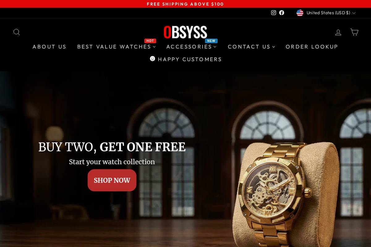 Obsyss homepage screenshot
