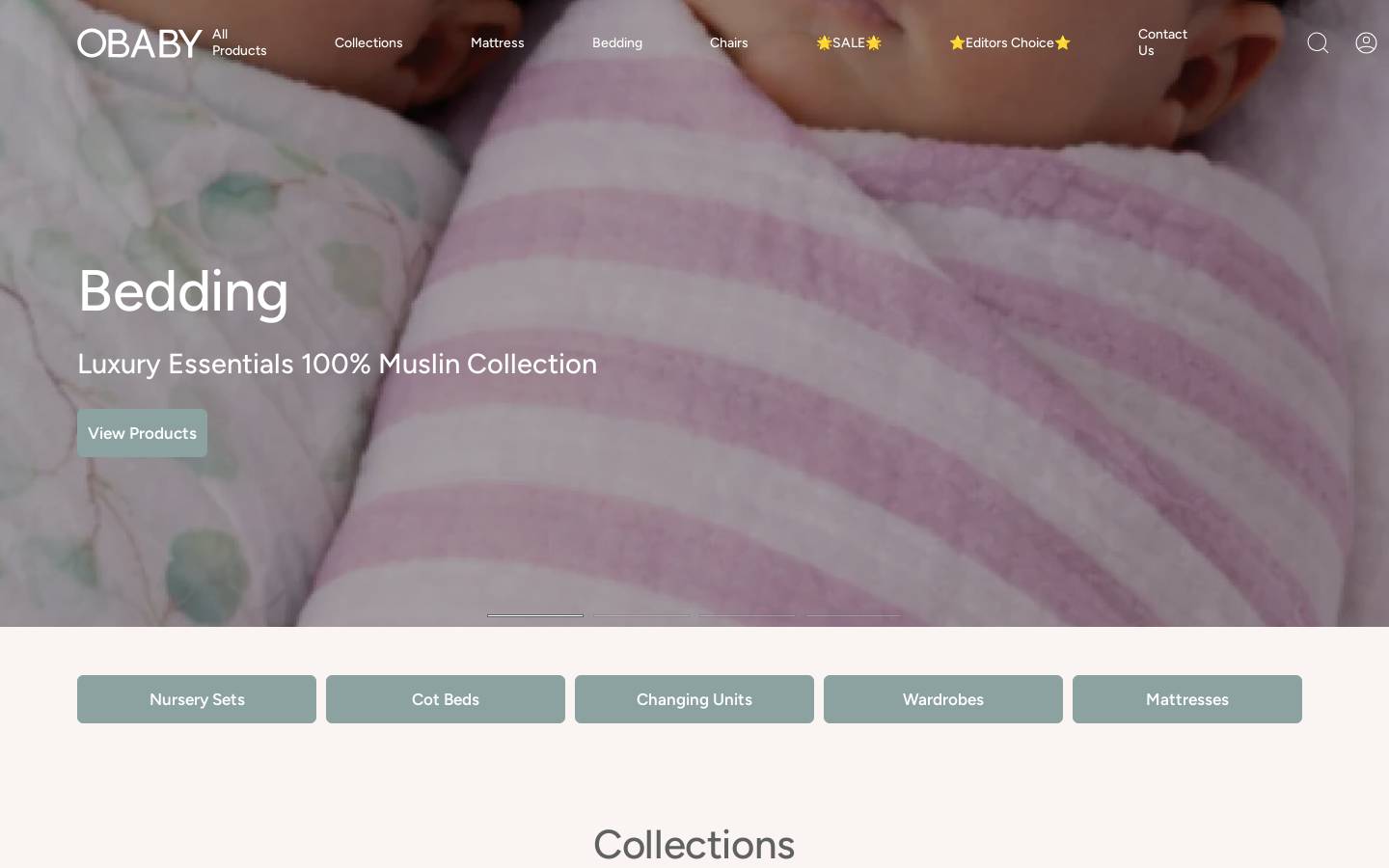 Obaby homepage screenshot