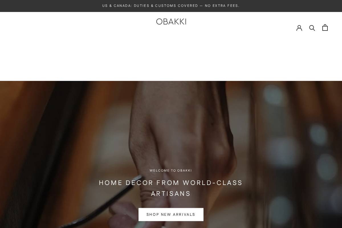 obakki.com homepage screenshot