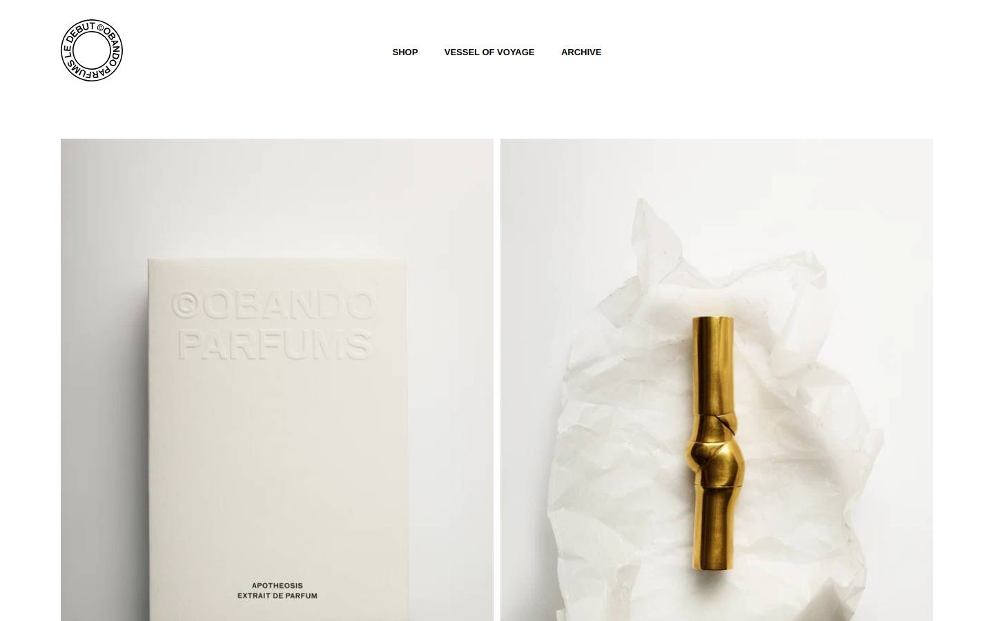 obandoparfums.com homepage screenshot