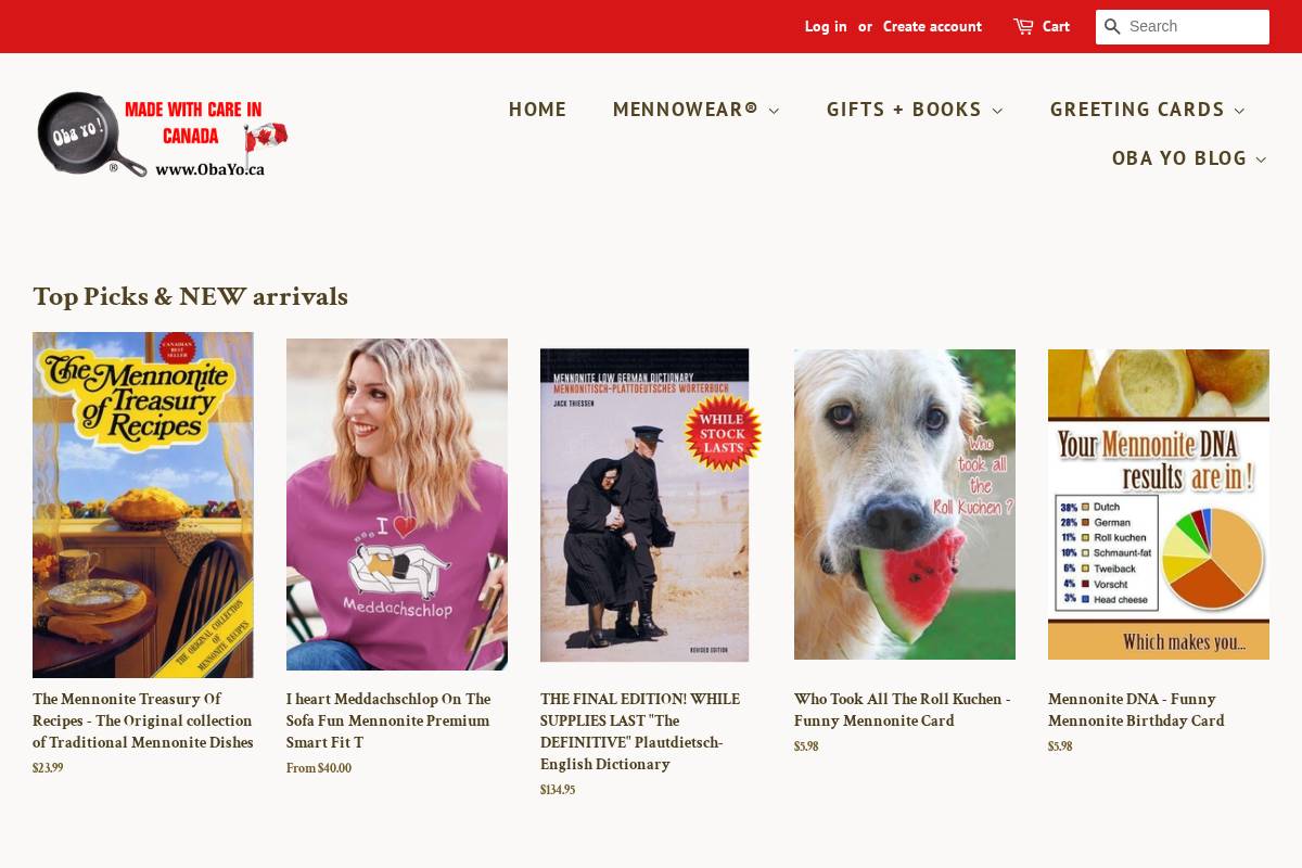 obayo.ca homepage screenshot