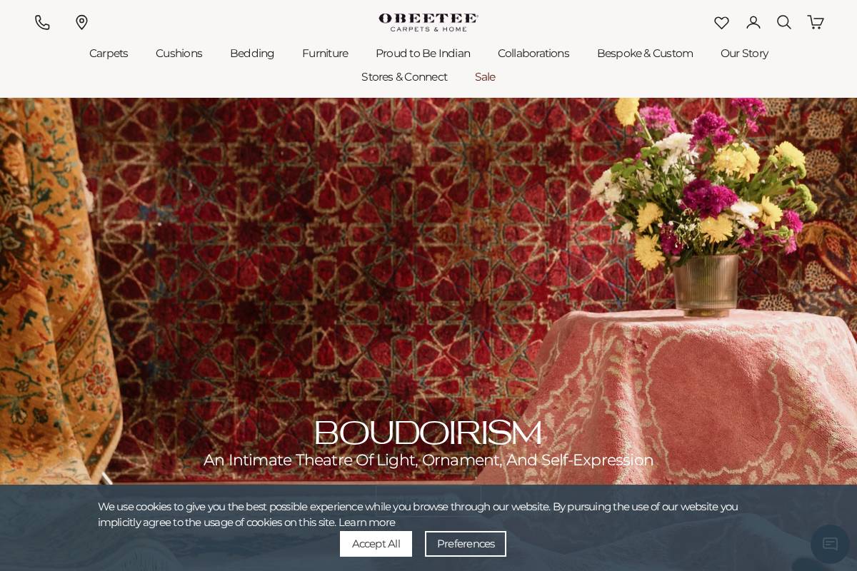 Obeetee Pvt., Ltd homepage screenshot