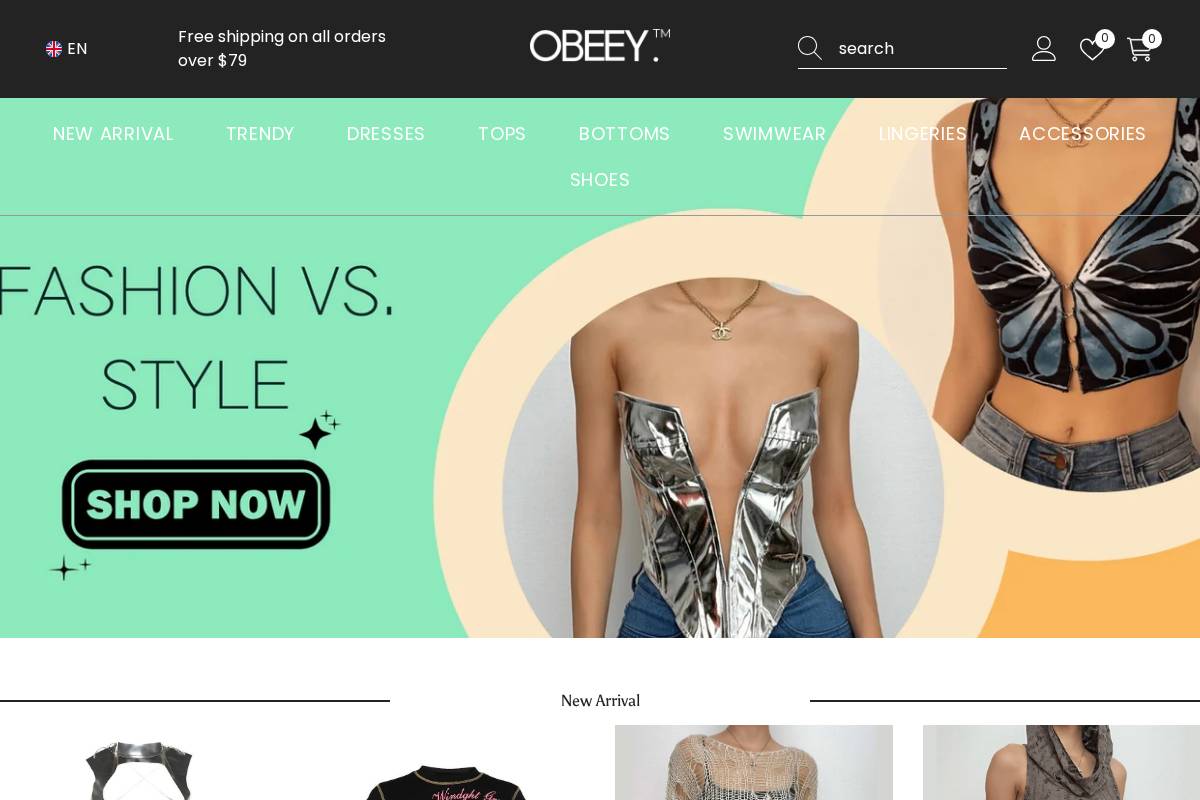 Obeey homepage screenshot