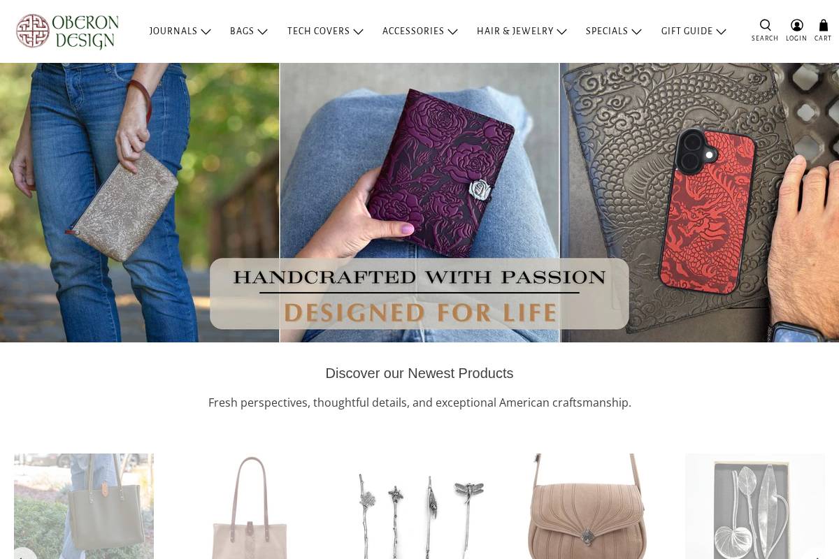 Oberondesign homepage screenshot