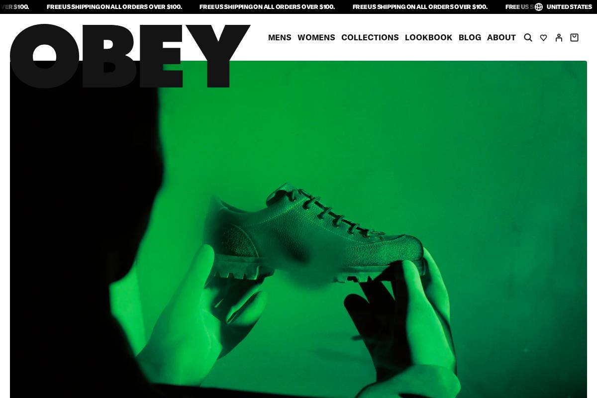OBEY Clothing homepage screenshot