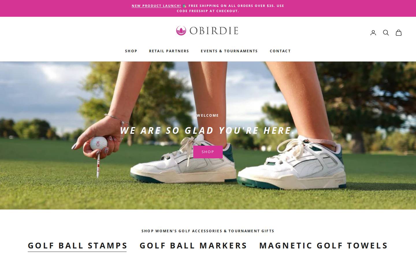 obirdiegolf.com homepage screenshot