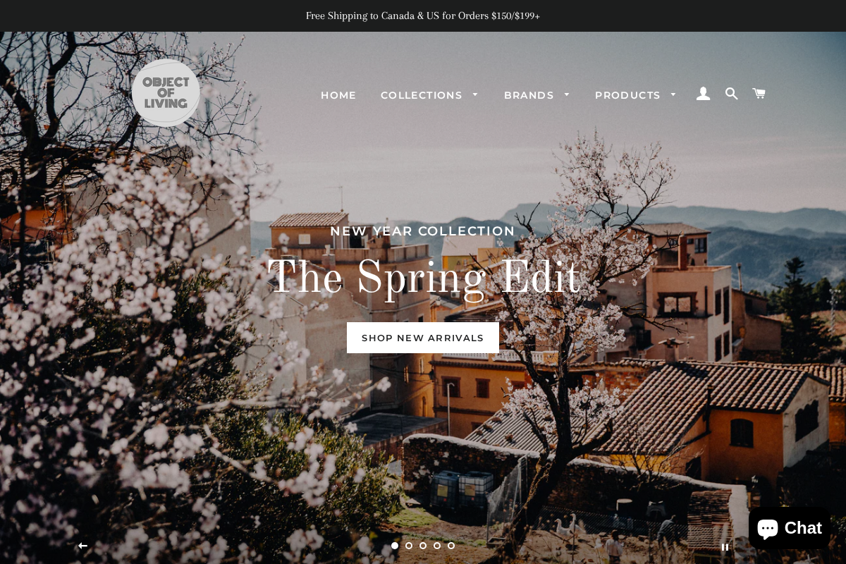 Object of Living homepage screenshot
