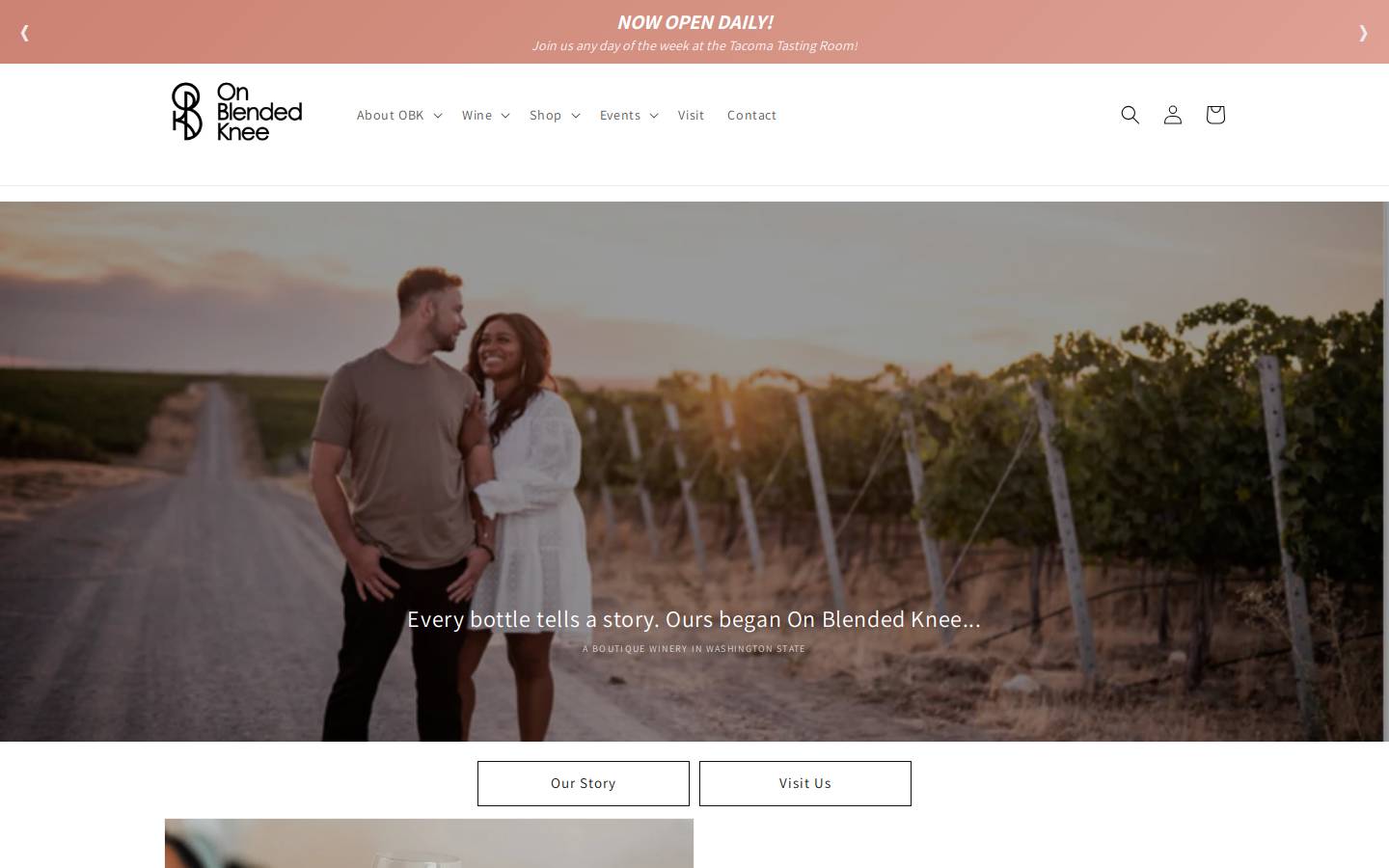 obkwinery.com homepage screenshot