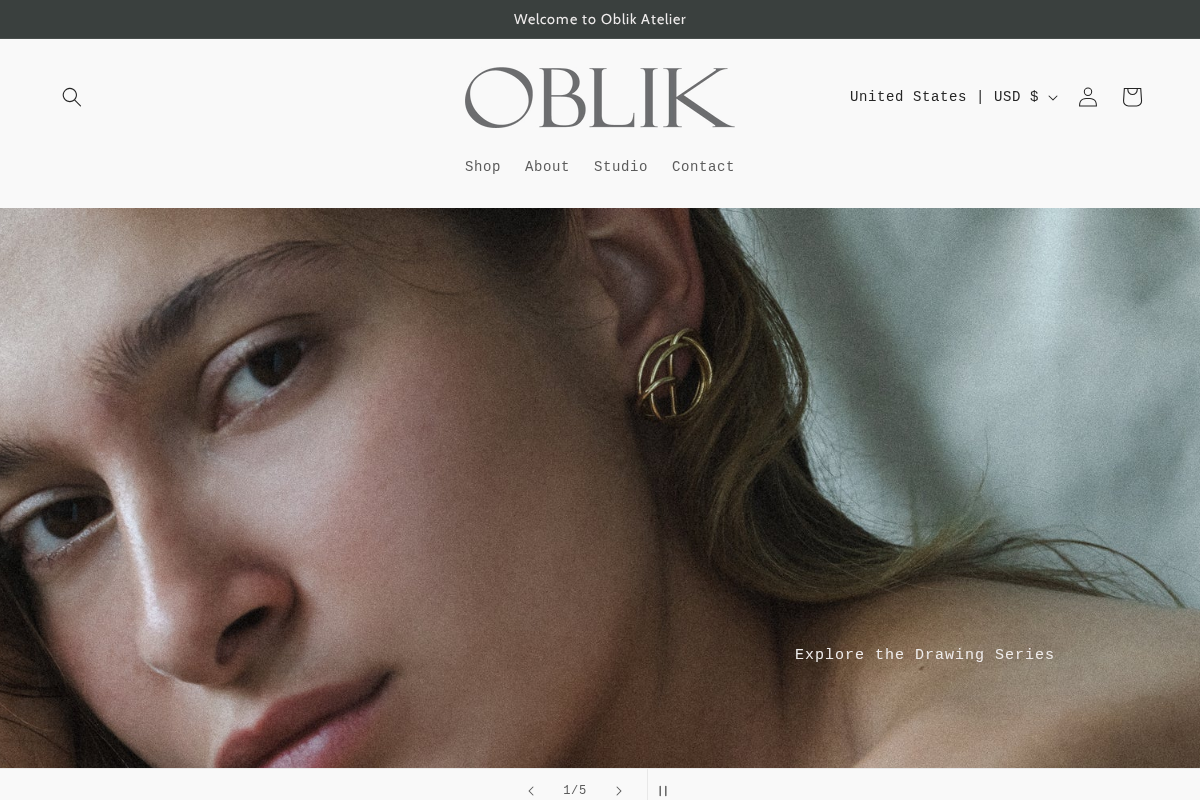 oblik-atelier.com homepage screenshot