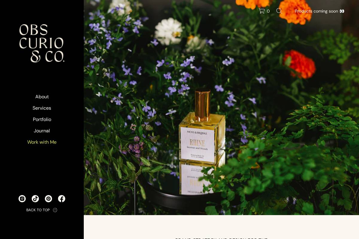 obscurioand.co homepage screenshot