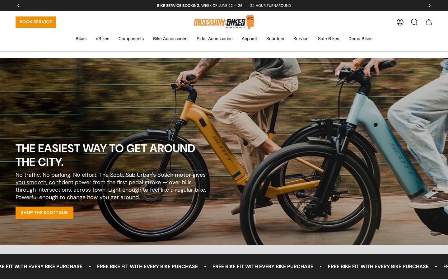 obsessionbikes.com homepage screenshot