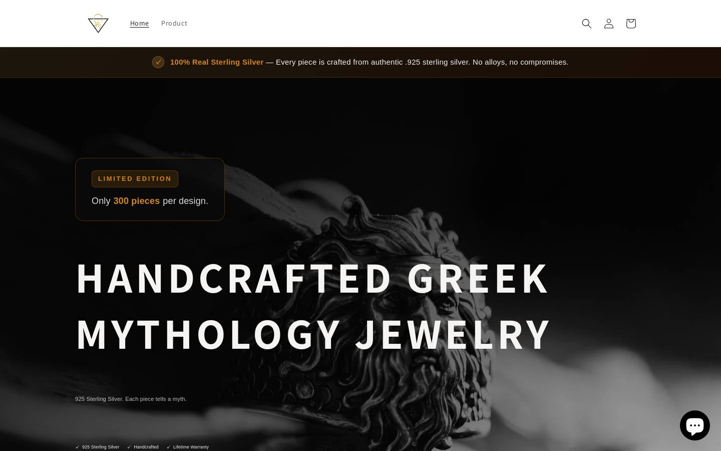 obsidian.jewelry homepage screenshot