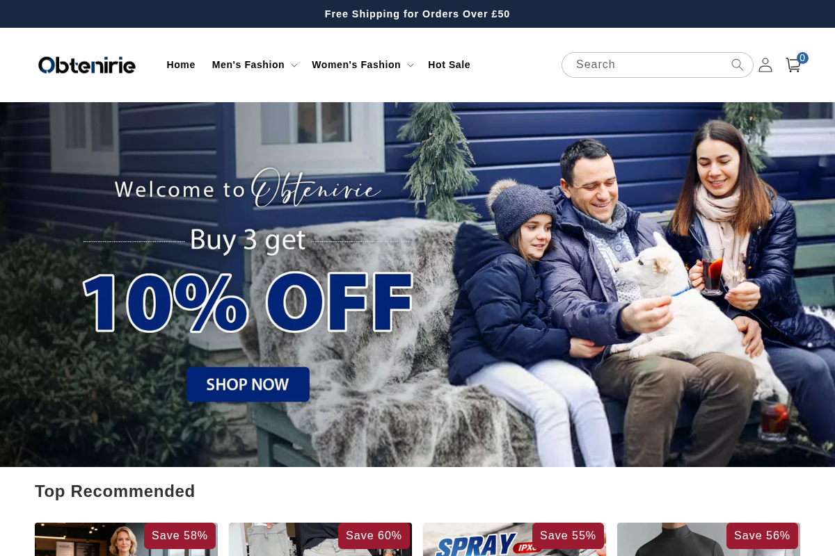 Obtenirie homepage screenshot