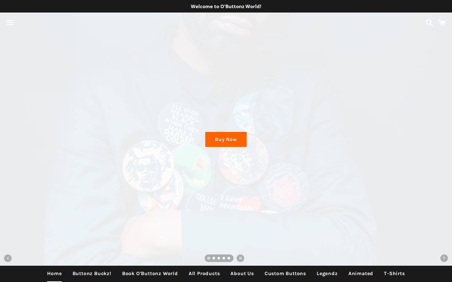 obuttonz.com homepage screenshot