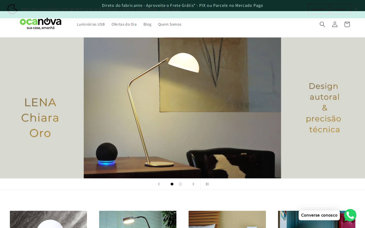 ocanova.com.br homepage screenshot