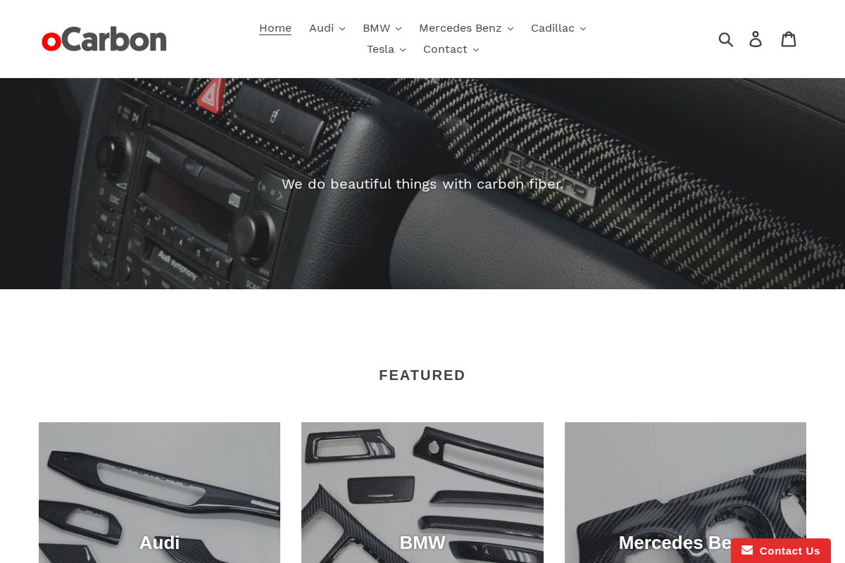 oCarbon homepage screenshot