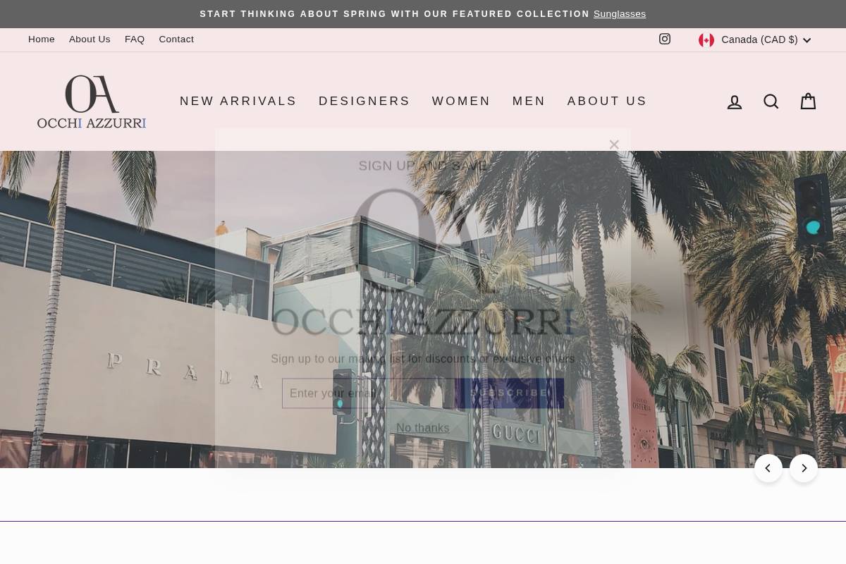 occhiazzurri.com homepage screenshot