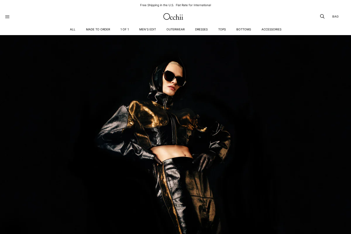 Occhii homepage screenshot