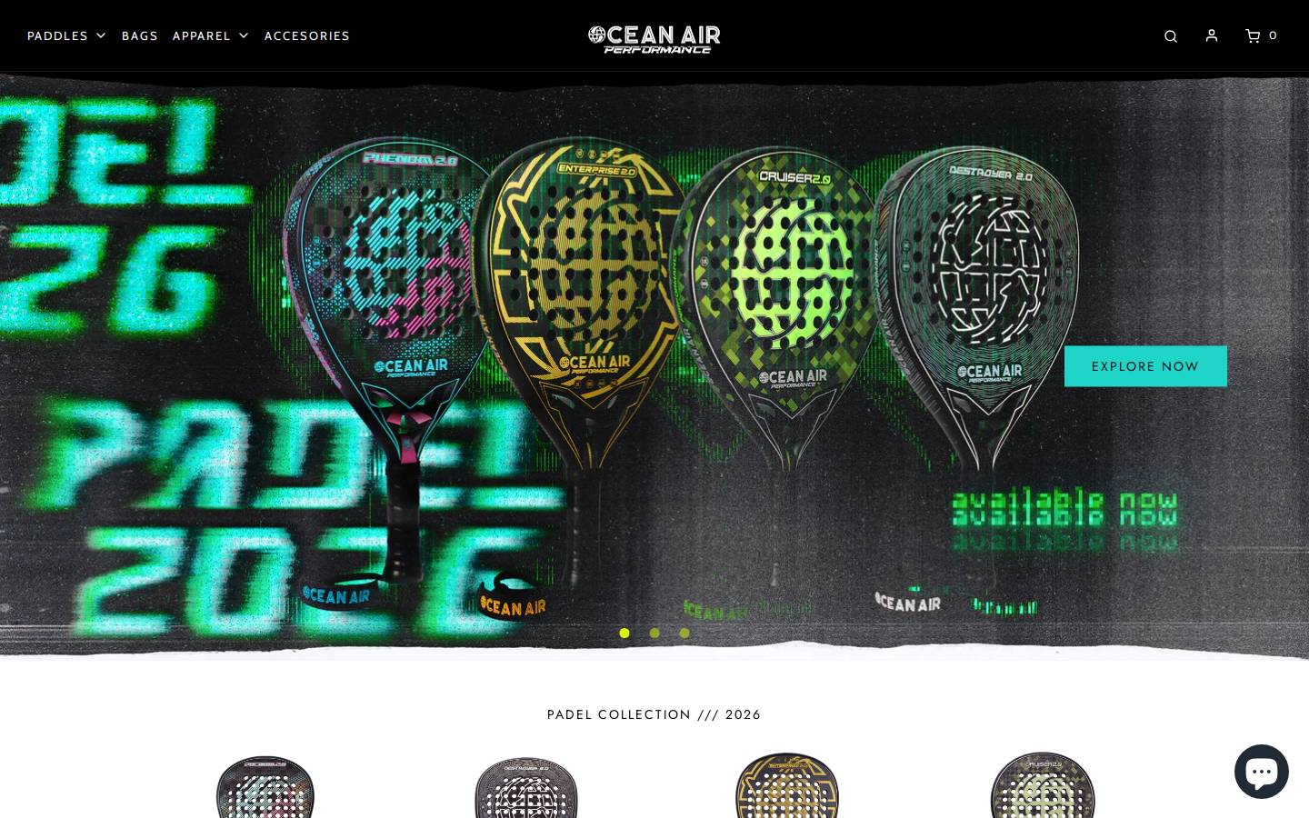 oceanairperformance.us homepage screenshot