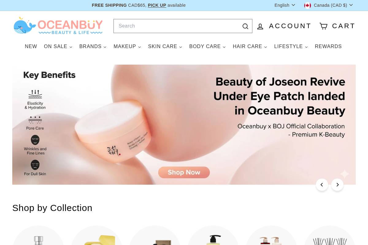 oceanbuy.ca homepage screenshot