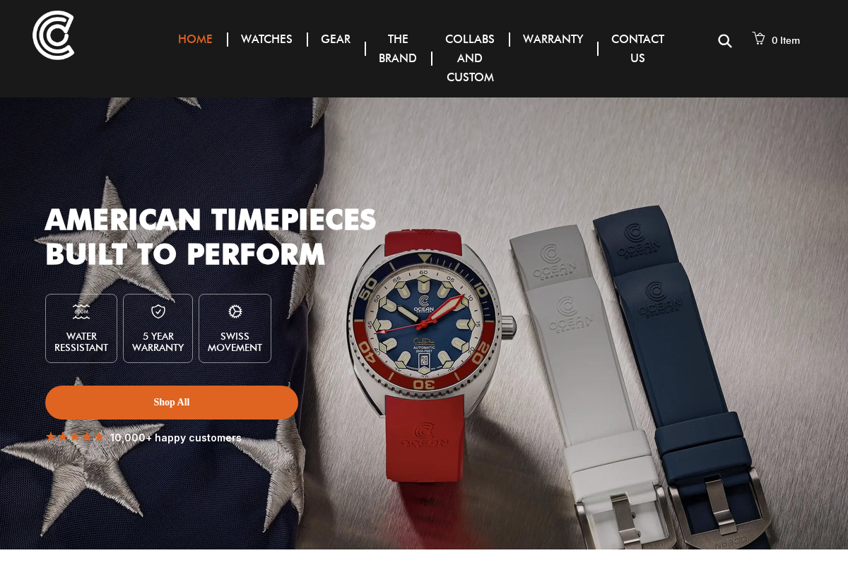 Ocean Crawler homepage screenshot