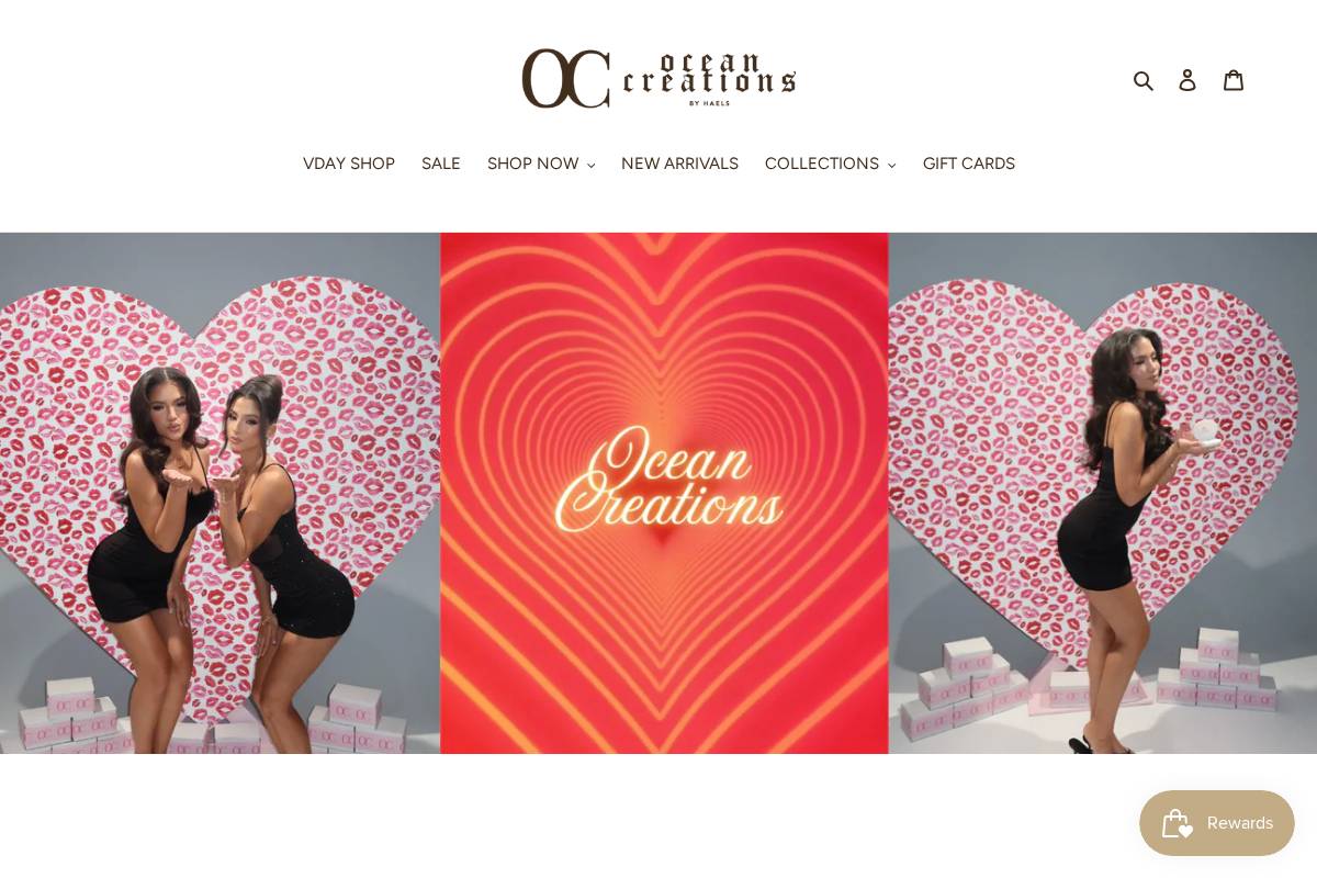 oceancreationshawaii.com homepage screenshot