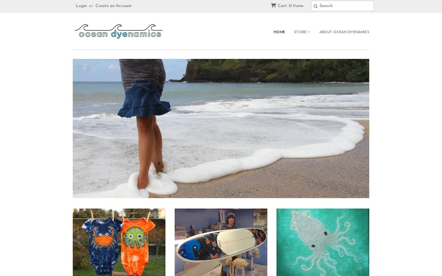 oceandyenamics.com homepage screenshot