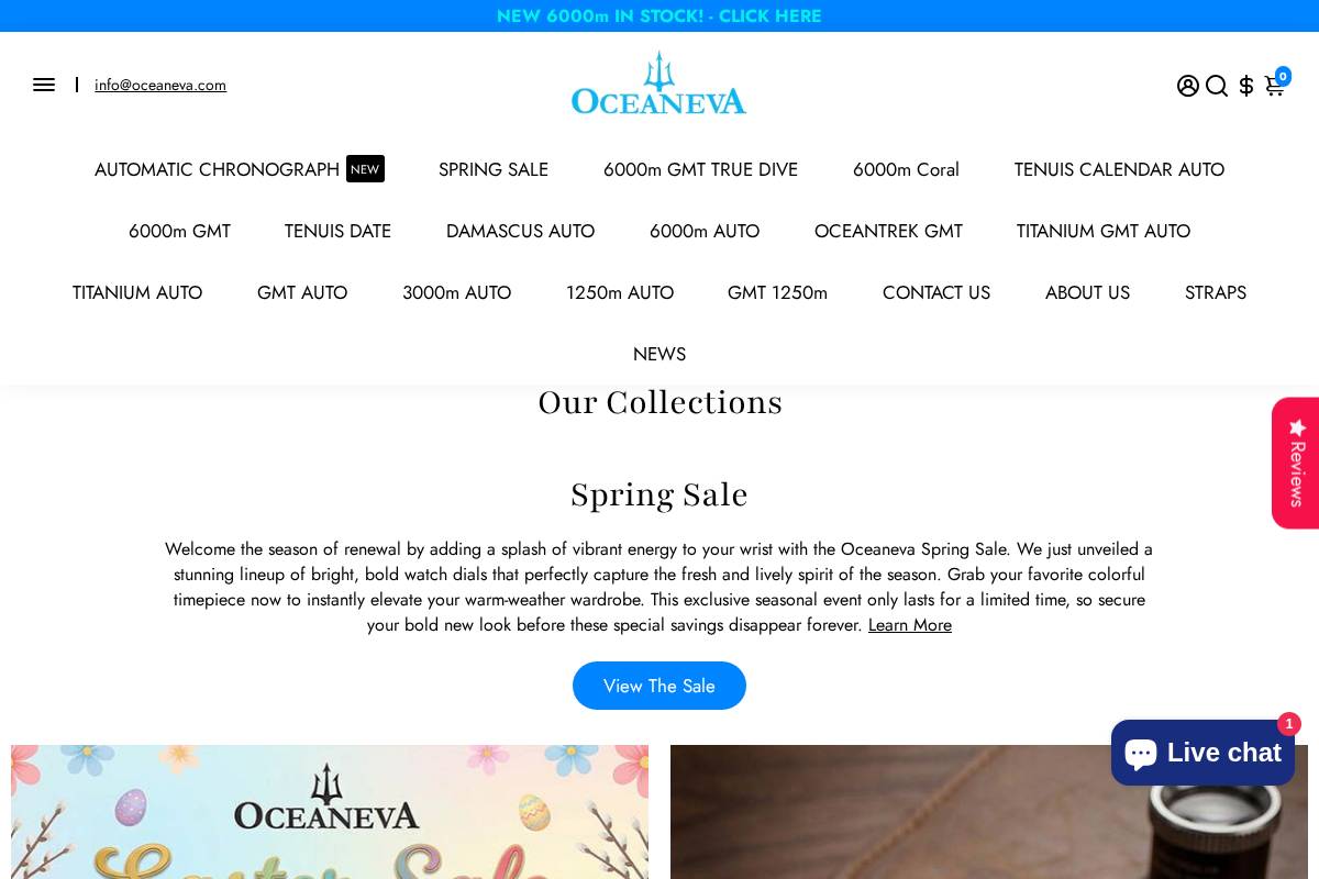oceaneva.com homepage screenshot