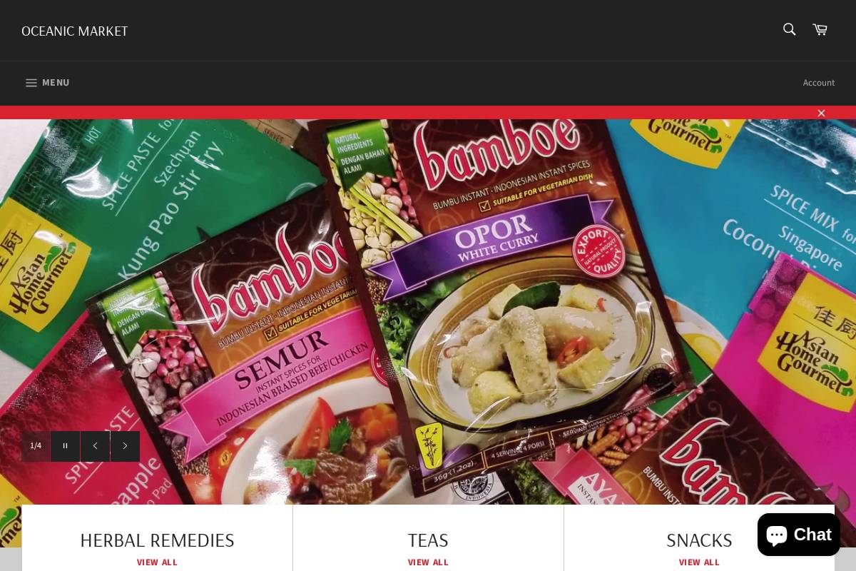 oceanicmarket.net homepage screenshot