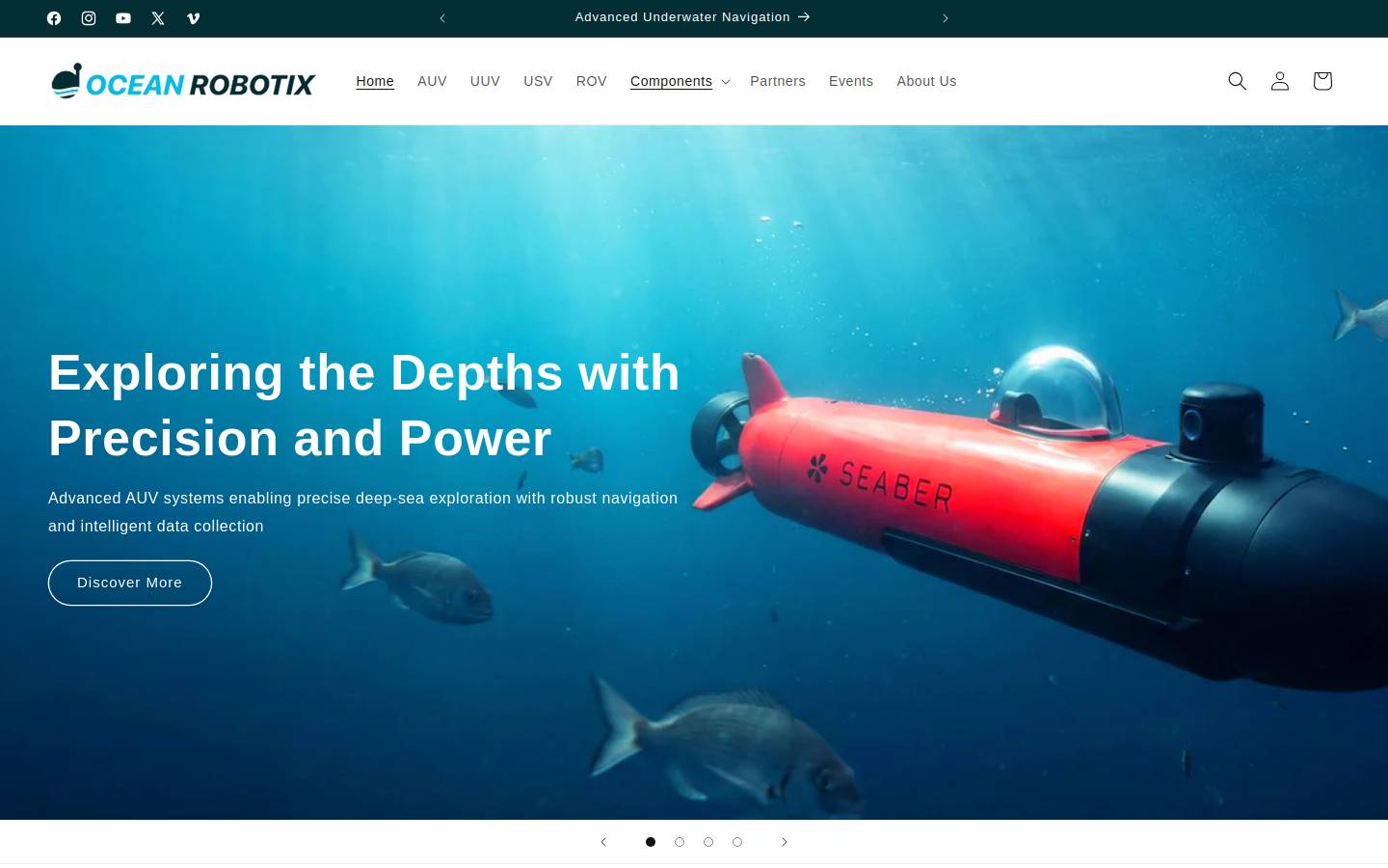 oceanrobotix.com homepage screenshot
